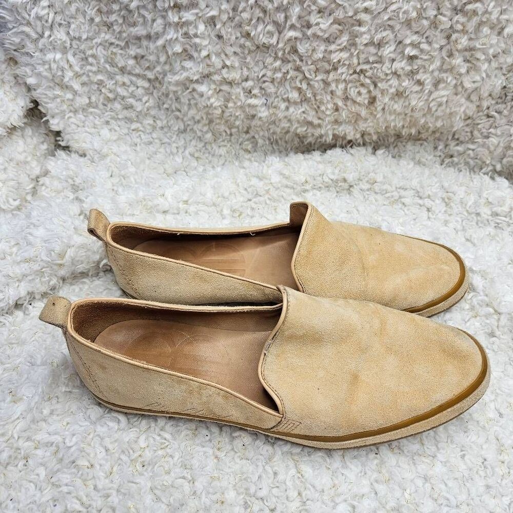 Bill Blass Sutton Tan Leather Flat Slip-on Loafers sz 7.5‎